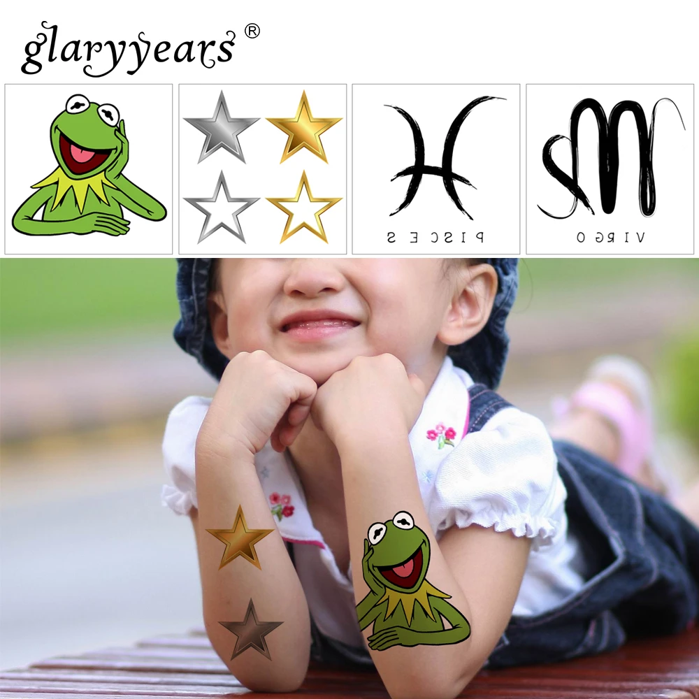 glaryyears 1 Sheet Frog Makeup Temporary Tattoo Sticker Hot Fake Stars Flash Waterproof Fashion Small Body Art Men Women AL 
glaryyears 1 Sheet Frog Makeup Temporary Tattoo Sticker Hot Fake Stars Flash Waterproof Fashion Small Body Art Men Women AL
