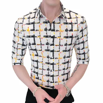 2020 summer short-sleeved plaid shirt British style floral plaid slim men's fashion single-breasted cotton breathable shirt
2020 summer short-sleeved plaid shirt British style floral plaid slim men's fashion single-breasted cotton breathable shirt