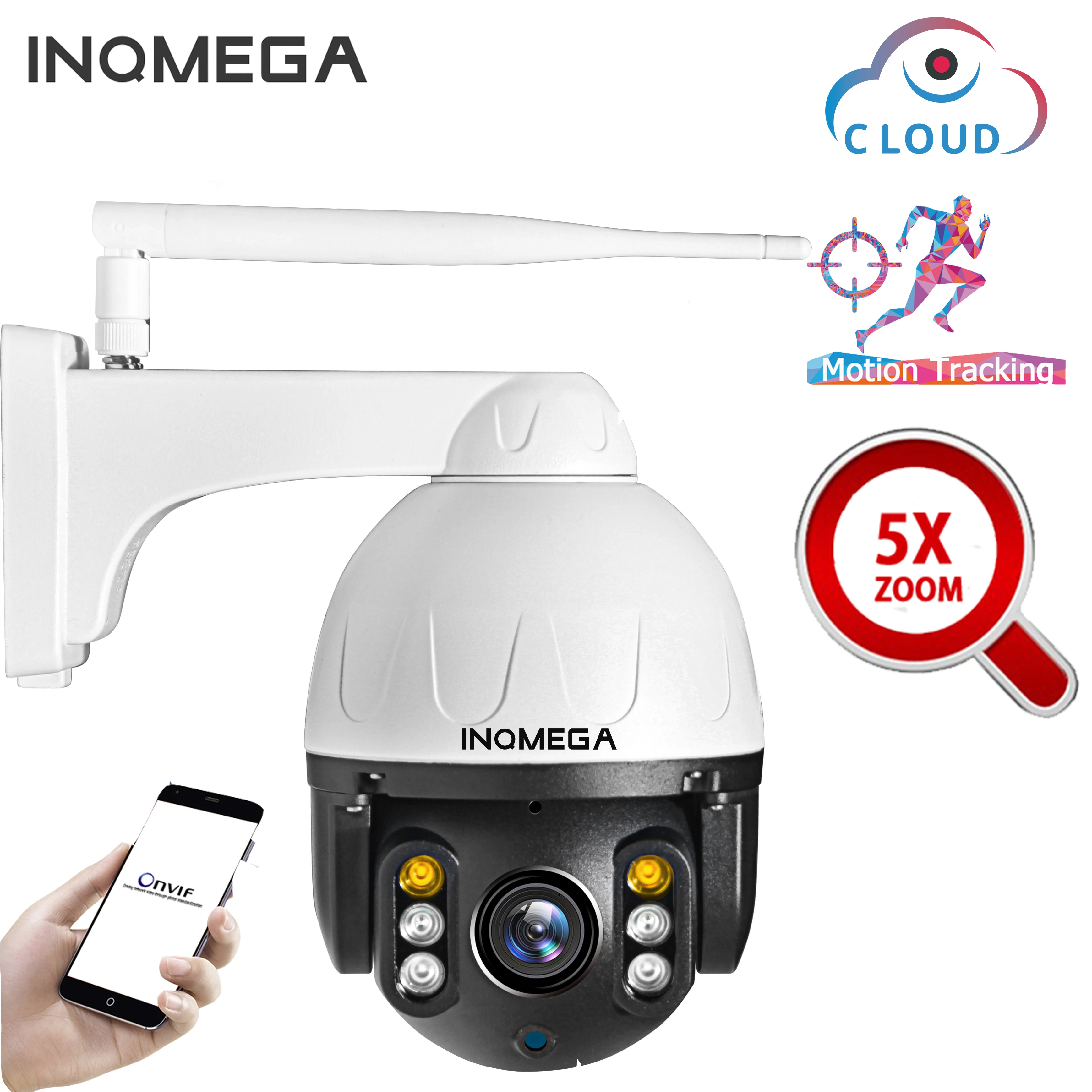 INQMEGA Cloud 1080P Outdoor PTZ IP Camera WIFI Speed Dome Camera 4X Digital Zoom 2MP Onvif IR CCTV Security Camera
INQMEGA Cloud 1080P Outdoor PTZ IP Camera WIFI Speed Dome Camera 4X Digital Zoom 2MP Onvif IR CCTV Security Camera