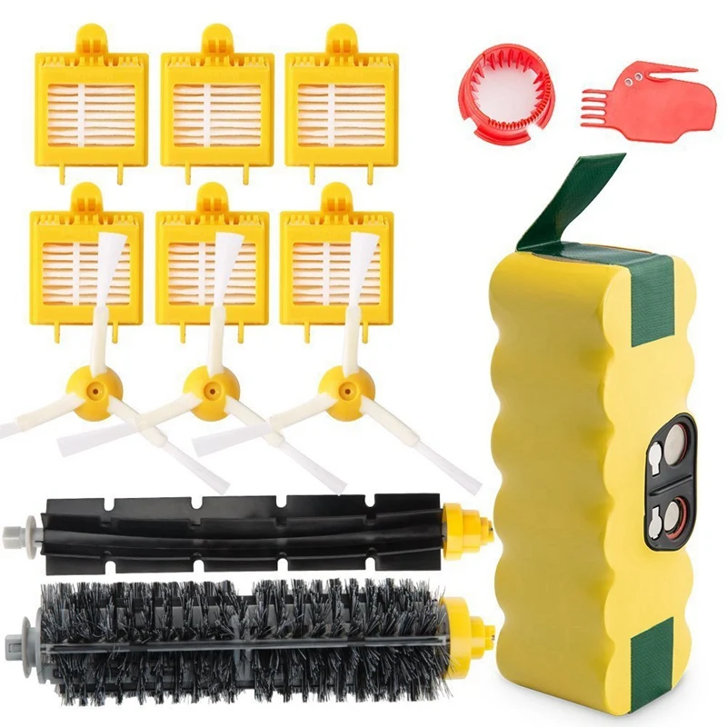 3500Mah Ni-Mh Replacement Roomba Battery + Replacement Accessory Part Kit Fo- A Set Of 14
3500Mah Ni-Mh Replacement Roomba Battery + Replacement Accessory Part Kit Fo- A Set Of 14