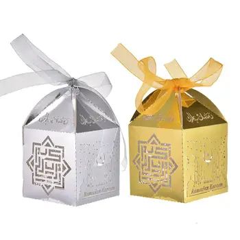 50pcs Gold / Silver Black EID Mubarak Candy Box Ramadan Decorations DIY Paper Gift Boxes Islamic Muslim Al-Fitr Eid Party Favor
50pcs Gold / Silver Black EID Mubarak Candy Box Ramadan Decorations DIY Paper Gift Boxes Islamic Muslim Al-Fitr Eid Party Favor