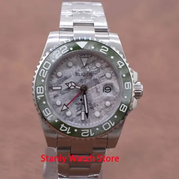 Sapphire Bliger 40mm Grey Dial Green Ceramic Bezel Luminous Marks GMT Function Automatic Movement Men's Watches
Sapphire Bliger 40mm Grey Dial Green Ceramic Bezel Luminous Marks GMT Function Automatic Movement Men's Watches