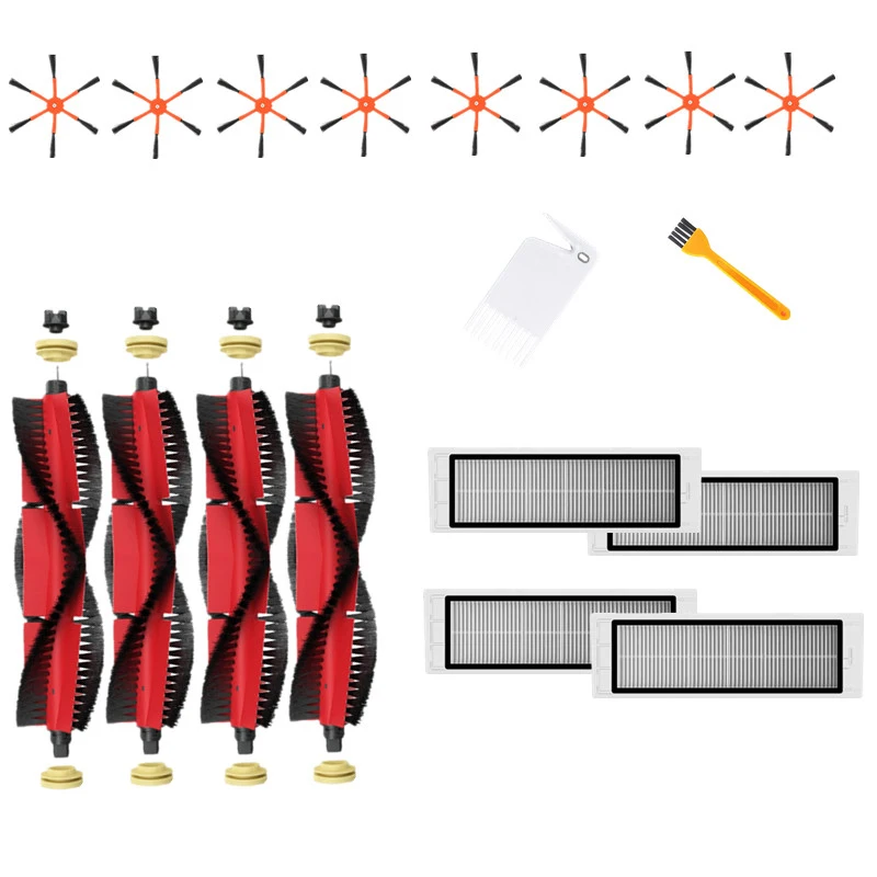 4xDetachable Main Brush+8xOrange 6-Arm Side Brush+4xFilter+2xCleaning Brush for xiaomi / Roborock S50 S51 S55 S5 S6 Robot Vacuum
4xDetachable Main Brush+8xOrange 6-Arm Side Brush+4xFilter+2xCleaning Brush for xiaomi / Roborock S50 S51 S55 S5 S6 Robot Vacuum