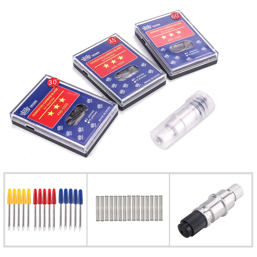 High Quality 5pcs 30/45/ 60 Degree Vinyl Cutter Plotter Blades + Blade Holder For Graphtec CB09 Tungsten Steel Milling Cutter
High Quality 5pcs 30/45/ 60 Degree Vinyl Cutter Plotter Blades + Blade Holder For Graphtec CB09 Tungsten Steel Milling Cutter