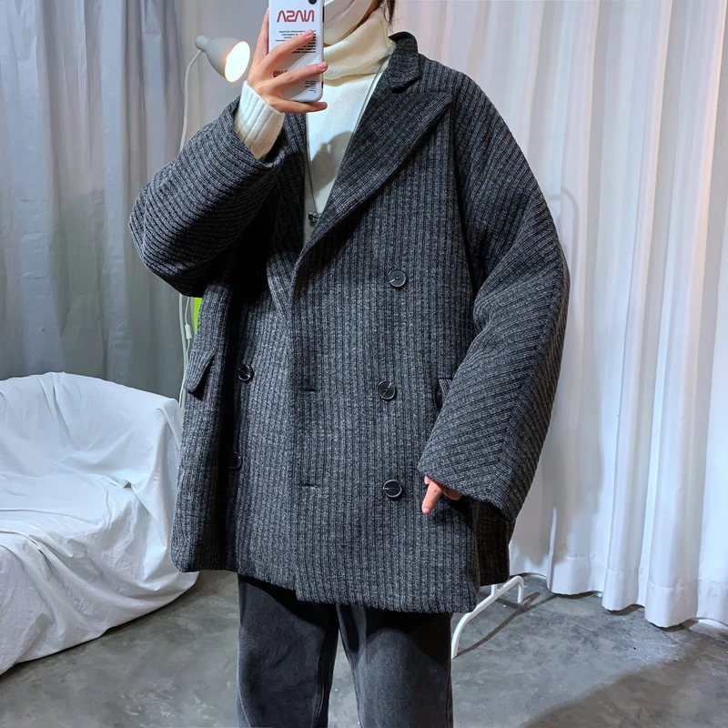 Autumn Men's Jacket Plus Size Vintage Double Breasted Overcoats Korean Style Streetwear Men Jackets and Coats Males Clothing
Autumn Men's Jacket Plus Size Vintage Double Breasted Overcoats Korean Style Streetwear Men Jackets and Coats Males Clothing