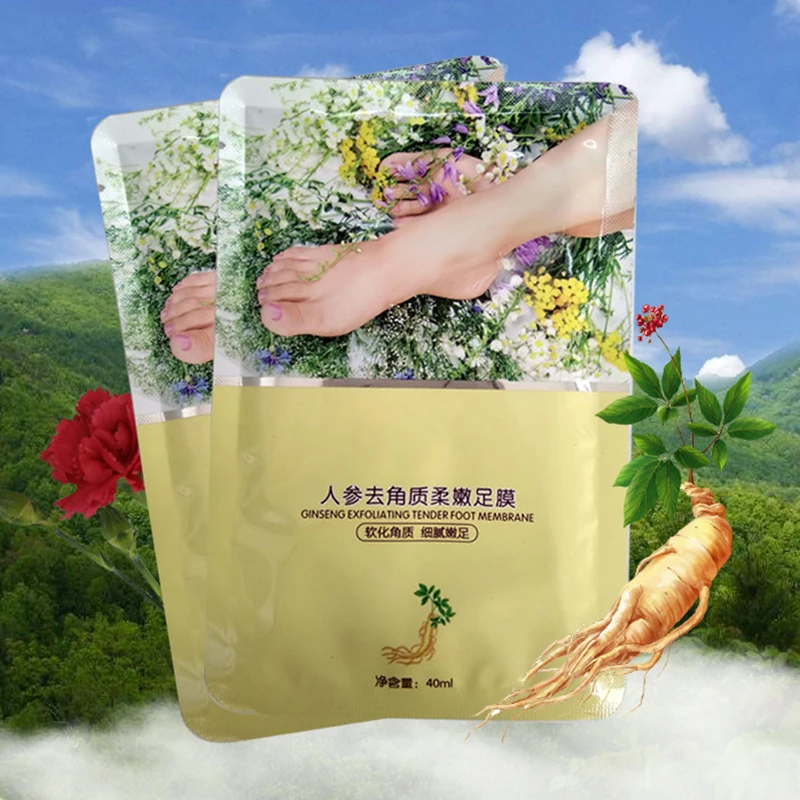 2pcs/bag Ginseng Extract Remove Foot Dead Skin Mask Care Peeling Exfoliating Skin Socks Whitening Beauty Feet Care Cream TSLM2
2pcs/bag Ginseng Extract Remove Foot Dead Skin Mask Care Peeling Exfoliating Skin Socks Whitening Beauty Feet Care Cream TSLM2