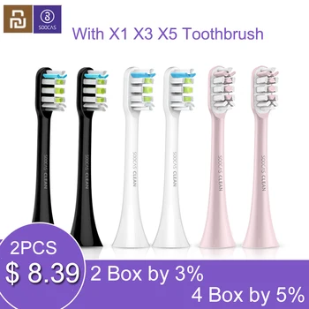 

SOOCAS X3 X1 X5 Replacement Toothbrush heads for Xiaomi Mijia SOOCARE X1 X3 sonic electric tooth brush head original nozzle jets