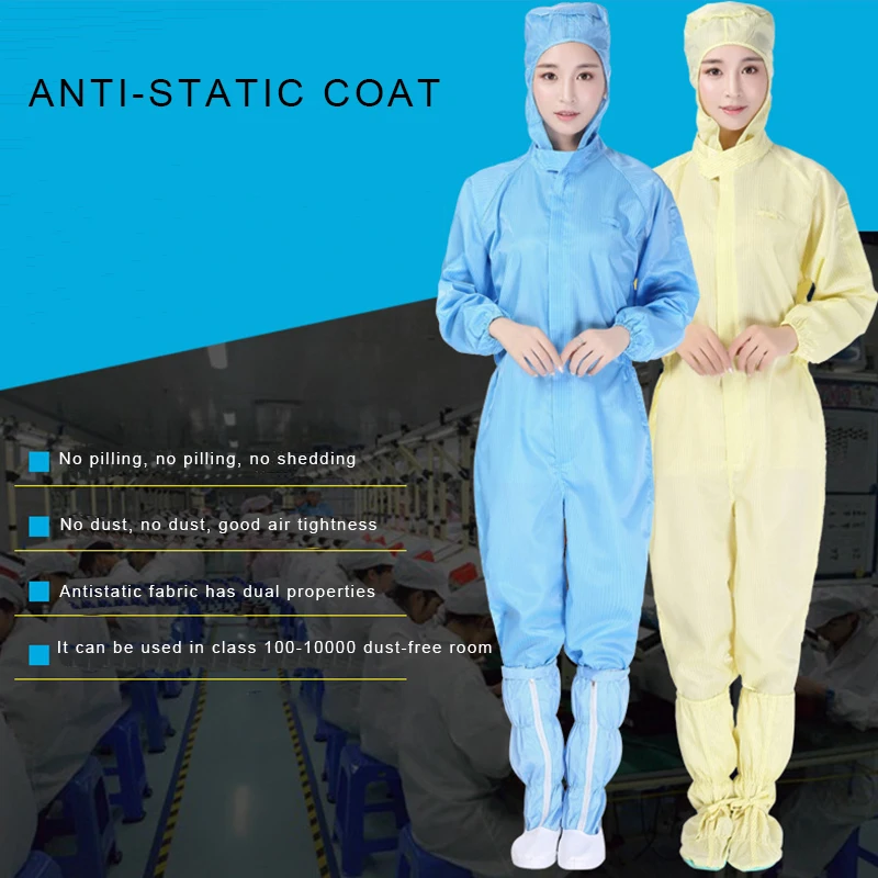 Anti static work clothes workshop dust-free clothes hooded one-piece clothes dust-proof clean clothes factory protective clothin
Anti static work clothes workshop dust-free clothes hooded one-piece clothes dust-proof clean clothes factory protective clothin
