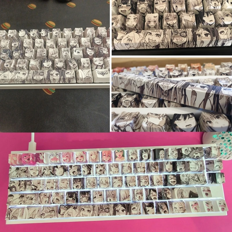 PBT 108 key Ahegao Keycap Dye Sublimation OEM Profile Anime Keyboard Keycap E65C
PBT 108 key Ahegao Keycap Dye Sublimation OEM Profile Anime Keyboard Keycap E65C