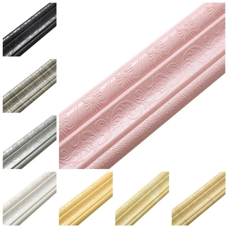 2.3m Waterproof Border Wall Sticker Top Corner Line Wall Edge Strip Wall Waist Line Sticker Tiles Wallpaper Border 3D Wall Decor
2.3m Waterproof Border Wall Sticker Top Corner Line Wall Edge Strip Wall Waist Line Sticker Tiles Wallpaper Border 3D Wall Decor