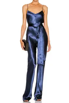 Top Quality Sexy Summer Women Spaghettli Strap V Neck Belt Blue Cotton Bandage Jumpsuit 2020 Elegant Designer Party Jumpsuit
Top Quality Sexy Summer Women Spaghettli Strap V Neck Belt Blue Cotton Bandage Jumpsuit 2020 Elegant Designer Party Jumpsuit