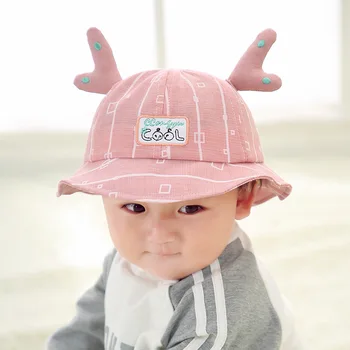 Korean children's hat 2020 spring and autumn new cartoon antlers stripes baby boy and girl baby cap infant fisherman bucket hat 
Korean children's hat 2020 spring and autumn new cartoon antlers stripes baby boy and girl baby cap infant fisherman bucket hat