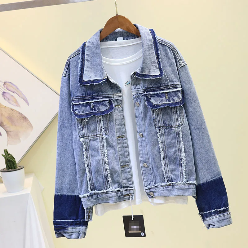 European Trend Flash Mixed Colors Jeans Coat Women's 2020 Spring Light Blue Long Sleeve Jacket Denim Jacket Jaqueta Feminina Top
European Trend Flash Mixed Colors Jeans Coat Women's 2020 Spring Light Blue Long Sleeve Jacket Denim Jacket Jaqueta Feminina Top