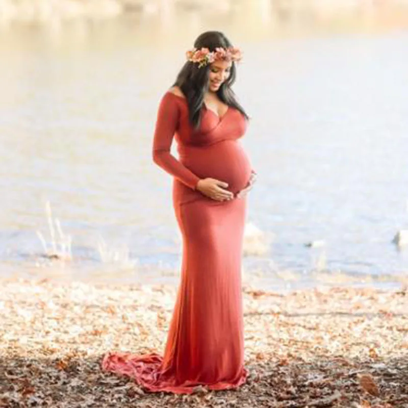 Elegant Fitted Maternity Gown Long Sleeve Cross Front V Neck Slim Fit Maxi Photography Dress Pregnancy Dress for Photo Shoot
Elegant Fitted Maternity Gown Long Sleeve Cross Front V Neck Slim Fit Maxi Photography Dress Pregnancy Dress for Photo Shoot
