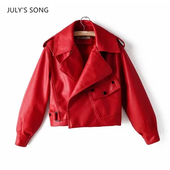 JULY'S SONG Spring Fashion PU Leather Jacket Women Coat Handsome Casual Short Jacket Autumn Spring New Clothing
JULY'S SONG Spring Fashion PU Leather Jacket Women Coat Handsome Casual Short Jacket Autumn Spring New Clothing