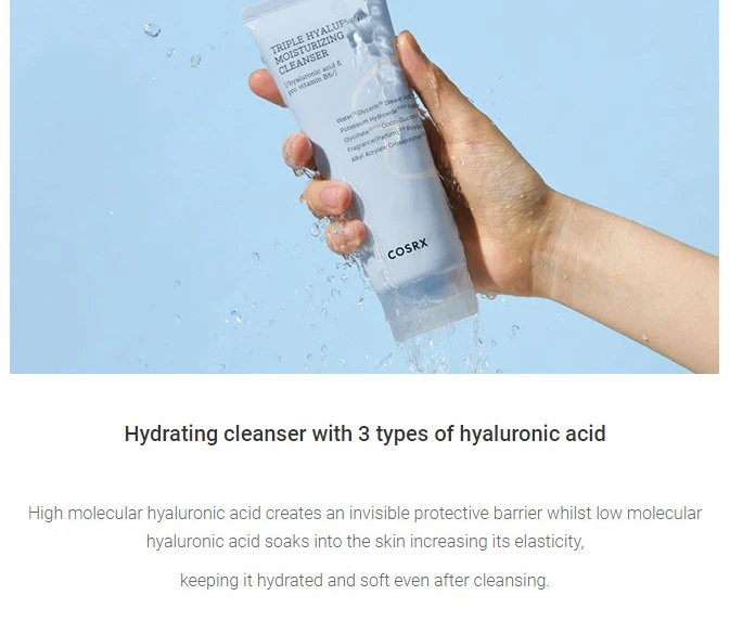 cosrx triple hyaluronic moisturizing cleanser