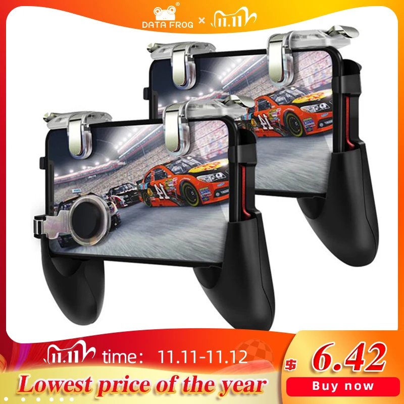 DATA FROG Game Controller for Pubg Mobile Controller Trigger Shooting Fire Button Phone Joystick For iPhone Android Mobile Phone
DATA FROG Game Controller for Pubg Mobile Controller Trigger Shooting Fire Button Phone Joystick For iPhone Android Mobile Phone