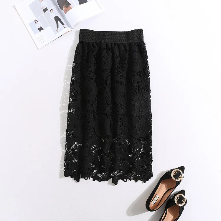 2019 Summer New Style Lace Hollow out Skirt Large Size Women's Versatile Skirt Suitable Plus-sized of Black Overskirt
2019 Summer New Style Lace Hollow out Skirt Large Size Women's Versatile Skirt Suitable Plus-sized of Black Overskirt