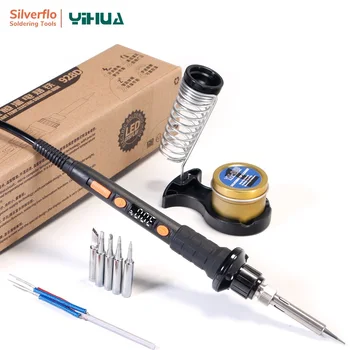 YIHUA 928D-II 65W Electric Soldering iron 3 LED lamps Digital Display Sleep Protection Adjustable Temperature Soldering iron
YIHUA 928D-II 65W Electric Soldering iron 3 LED lamps Digital Display Sleep Protection Adjustable Temperature Soldering iron