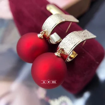 Free Shipping Hot Red Ball Earrings Ear Drop Sweet Style Female Fashion Youth Beautiful Girl Students Earrings for Women
Free Shipping Hot Red Ball Earrings Ear Drop Sweet Style Female Fashion Youth Beautiful Girl Students Earrings for Women