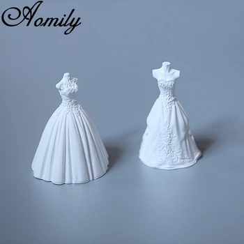 

Aomily 3D Wedding Dress Shape Silicone Molds Cake Chocolate Mold Wedding Cake Decorating Tools Fondant Sugarcraft Soap Mould