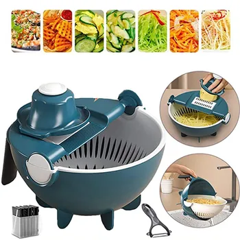 Upgrade 11 In 1 Multifunction Vegetable Cutter with Drain Basket Magic Rotate Colander Vegetable Portable Slicer Chopper Grater
Upgrade 11 In 1 Multifunction Vegetable Cutter with Drain Basket Magic Rotate Colander Vegetable Portable Slicer Chopper Grater