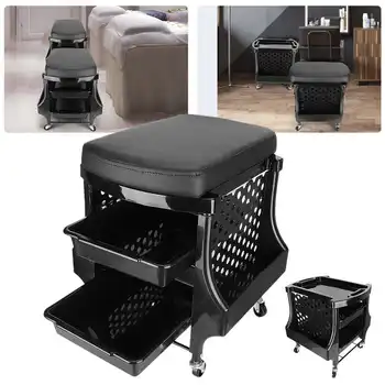 Hair Salon Trolleys Movable Omnidirectional Wheel Barber Shop Tool Cart Chair with Drawer Barber Trolley Chair Hairdresser Tools
Hair Salon Trolleys Movable Omnidirectional Wheel Barber Shop Tool Cart Chair with Drawer Barber Trolley Chair Hairdresser Tools