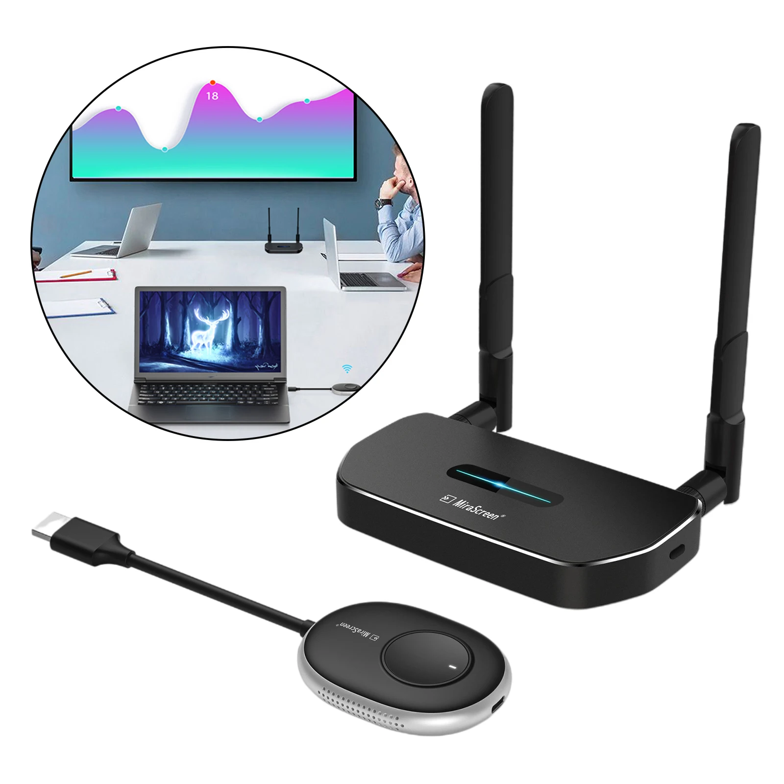Low Latency VGA Wireless Transmitter and Receiver Audio Adapter Set for Outdoor Use TV Watching Plug & Play No Delay | Электроника
