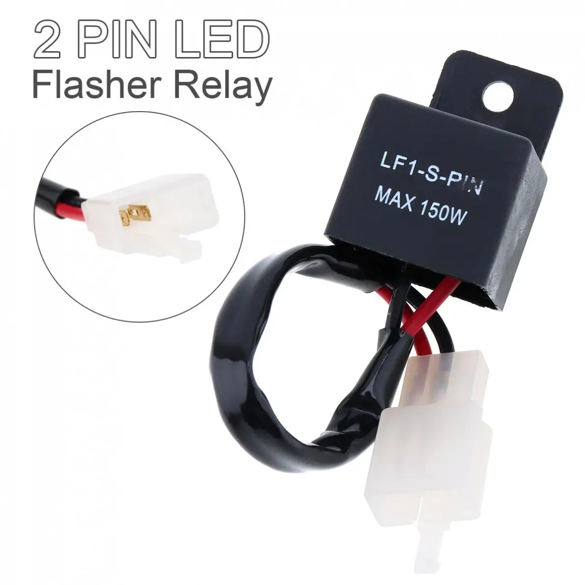 2-Pin Electronic LED Flasher Relay Fix Turn Signal Bulbs Hyper Flash Suitable for Motorcycle / Car
2-Pin Electronic LED Flasher Relay Fix Turn Signal Bulbs Hyper Flash Suitable for Motorcycle / Car