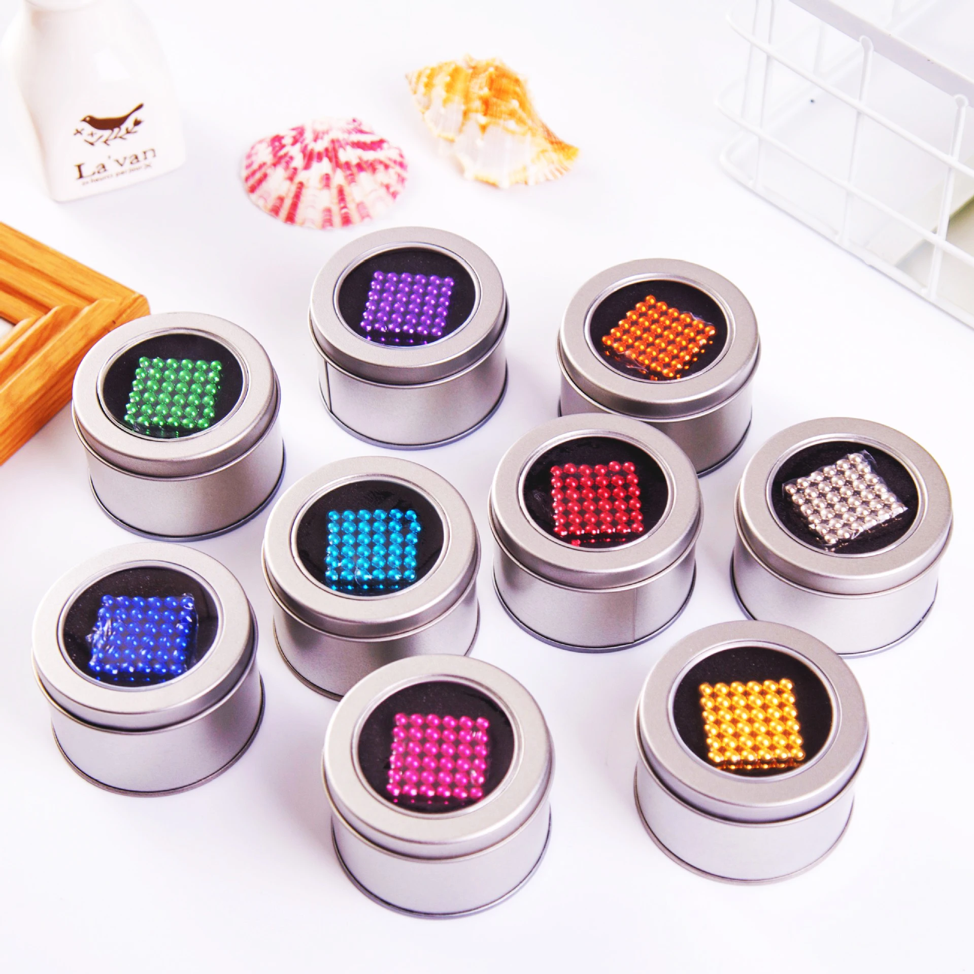 5mm 216pcs/set With Metal Box Neodymium Magnet Permanent NdFeB Super Strong Round Magnetic Magnets Disc Magic Balls Sphere Cube
5mm 216pcs/set With Metal Box Neodymium Magnet Permanent NdFeB Super Strong Round Magnetic Magnets Disc Magic Balls Sphere Cube