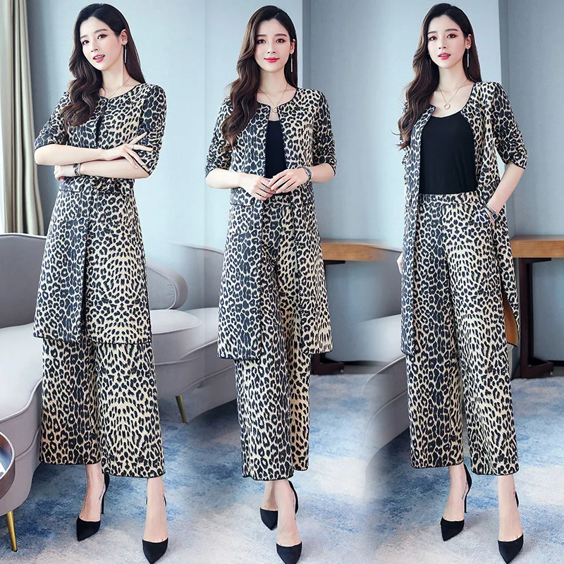 Set/Suit Skirt Trend Leopord Pattern Slimming Elegant Elegant 2019 Autumn Loose Pants
Set/Suit Skirt Trend Leopord Pattern Slimming Elegant Elegant 2019 Autumn Loose Pants