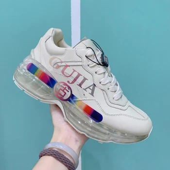 Italian guajiaGG women's sports shoes couple's top version Italian design evening shining flat shoes black and white mixed
Italian guajiaGG women's sports shoes couple's top version Italian design evening shining flat shoes black and white mixed