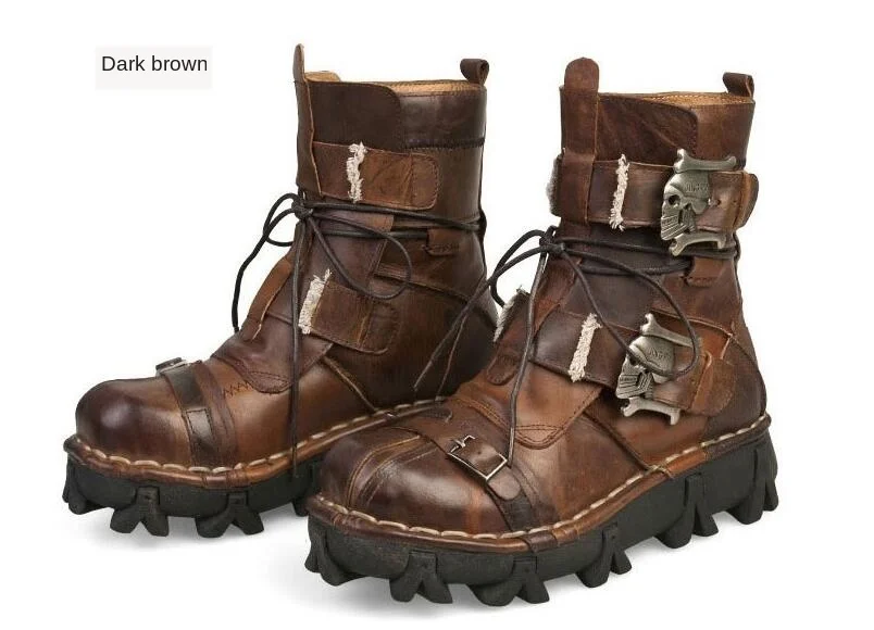 بوت پانک اسکلتی چرم طبیعی Skull punk Boots 27 Hb1abfd5a73b44fc587557087919be6a58