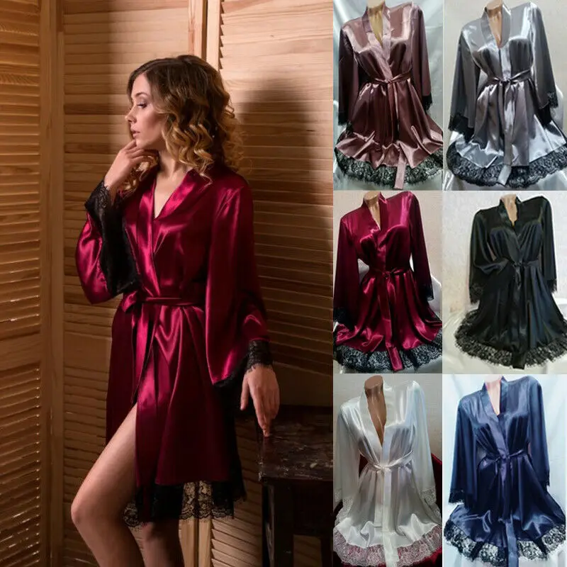 Sexy Womens Elegant Fashion Sexy Dress Sleepwear Lace Satin Babydoll Robe Underwear Night Sleepwear Bathrobe Dress
Sexy Womens Elegant Fashion Sexy Dress Sleepwear Lace Satin Babydoll Robe Underwear Night Sleepwear Bathrobe Dress
