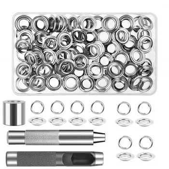 120 Sets 12mm Grommet Eyelets Kit Include Grommets Eyelets and Grommet Setting Tool with Storage Box For DIY Sewing
120 Sets 12mm Grommet Eyelets Kit Include Grommets Eyelets and Grommet Setting Tool with Storage Box For DIY Sewing