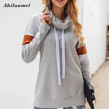 Turtleneck Striped Hoodies Women Sweatshirts Tie Collar Autumn Winter Long Sleeve Sweatshirts Casual Female Pullover Hoodies Top
Turtleneck Striped Hoodies Women Sweatshirts Tie Collar Autumn Winter Long Sleeve Sweatshirts Casual Female Pullover Hoodies Top