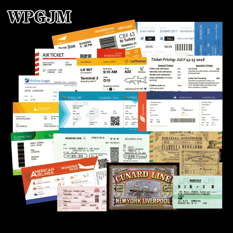 55pcs/lot Retro Traveling Boarding Pass Air Tickets Creative Stickers for Suitcase Laptop Luggage Bags Bike Phone PVC Stickers
55pcs/lot Retro Traveling Boarding Pass Air Tickets Creative Stickers for Suitcase Laptop Luggage Bags Bike Phone PVC Stickers