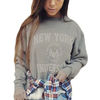 Fashion Women Sweatshirt O-neck Long Sleeve Casual Pullovers Loose Letter Print Spring Autumn Tops 
Fashion Women Sweatshirt O-neck Long Sleeve Casual Pullovers Loose Letter Print Spring Autumn Tops