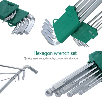 Combination Ratchet Wrench Tool Set 9pcs Hexagon Allen Key Wrench Set Ball End Spanner Car Repairing Hand Tool Kit
Combination Ratchet Wrench Tool Set 9pcs Hexagon Allen Key Wrench Set Ball End Spanner Car Repairing Hand Tool Kit