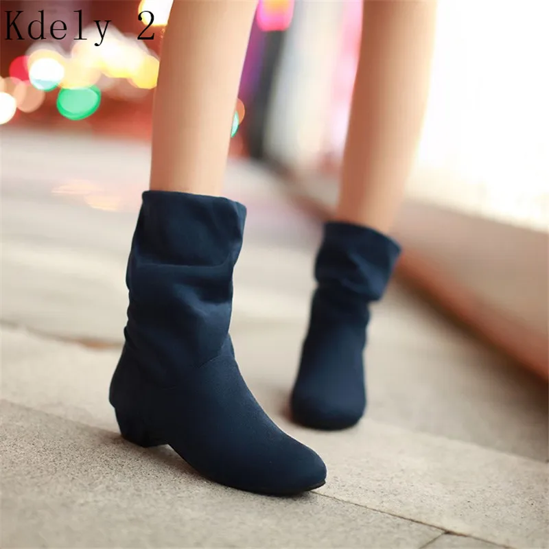 Autumn Winter Women Boots Mid-Calf Martin Boots Brand Fashion Female Stretch Cotton Fabric Slip-on Boots Flat Shoes Woman
Autumn Winter Women Boots Mid-Calf Martin Boots Brand Fashion Female Stretch Cotton Fabric Slip-on Boots Flat Shoes Woman
