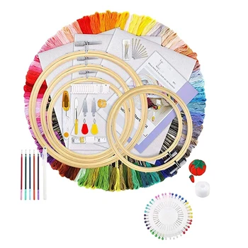 100 Colors Embroidery Needle Set Thread Punch Stitching Knitting Kit Women Mom DIY Sewing Accessories 
100 Colors Embroidery Needle Set Thread Punch Stitching Knitting Kit Women Mom DIY Sewing Accessories