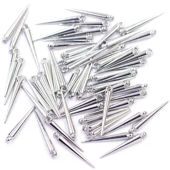 50Pcs Pendants Silver Tone Cone Acrylic Spike Tear Rivet Punk Studs and Spikes Earring Jewelry DIY Making Findings Charms 4x34mm
50Pcs Pendants Silver Tone Cone Acrylic Spike Tear Rivet Punk Studs and Spikes Earring Jewelry DIY Making Findings Charms 4x34mm