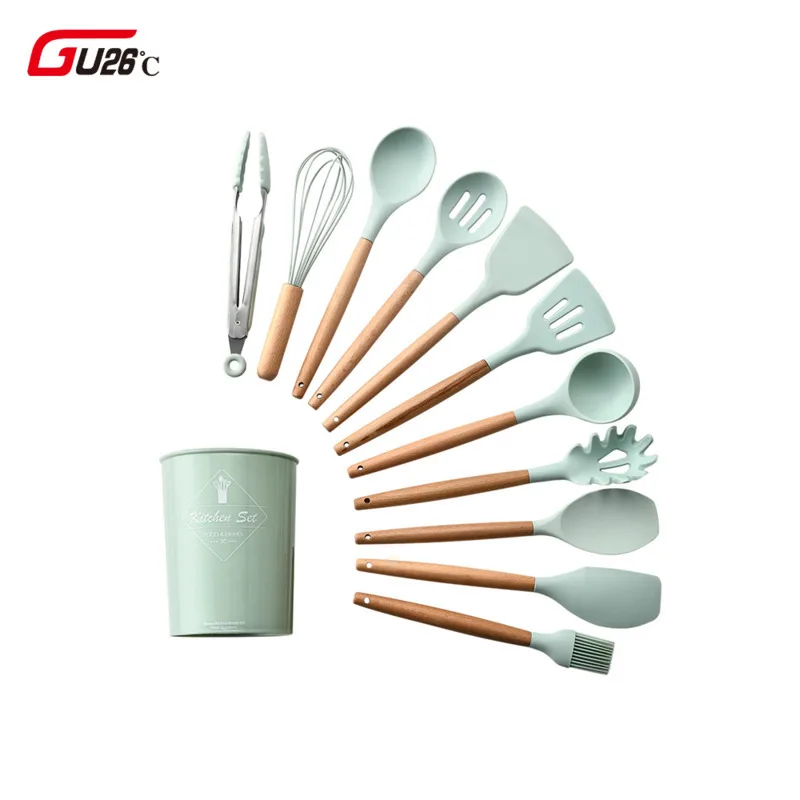 6/9/10/12PCS Silicone Utensils Set Non-stick Spatula Shovel Wooden Handle Cooking Tools Set With Storage Box Kitchen Tools
6/9/10/12PCS Silicone Utensils Set Non-stick Spatula Shovel Wooden Handle Cooking Tools Set With Storage Box Kitchen Tools