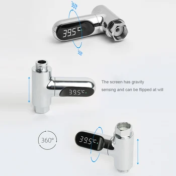 LED Digital Thermometer Bathroom Shower Faucets 360 Rotate Real-Time Temperature Monitor OCT998
LED Digital Thermometer Bathroom Shower Faucets 360 Rotate Real-Time Temperature Monitor OCT998