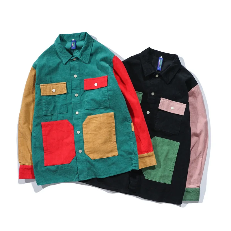 2019 Autumn Chinese Brand Men's Personality Casual Stitching Patchwork Corduroy Shirt Hiphop Tooling Military Parkas Jacket Male
2019 Autumn Chinese Brand Men's Personality Casual Stitching Patchwork Corduroy Shirt Hiphop Tooling Military Parkas Jacket Male