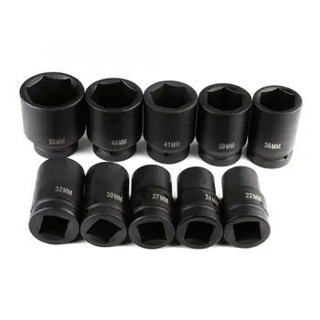 10pcs 1 Inch Drive Metric Deep Impact Socket Set Long Reach Impact Sockets 22-50mm Chrome vanadium steel
10pcs 1 Inch Drive Metric Deep Impact Socket Set Long Reach Impact Sockets 22-50mm Chrome vanadium steel
