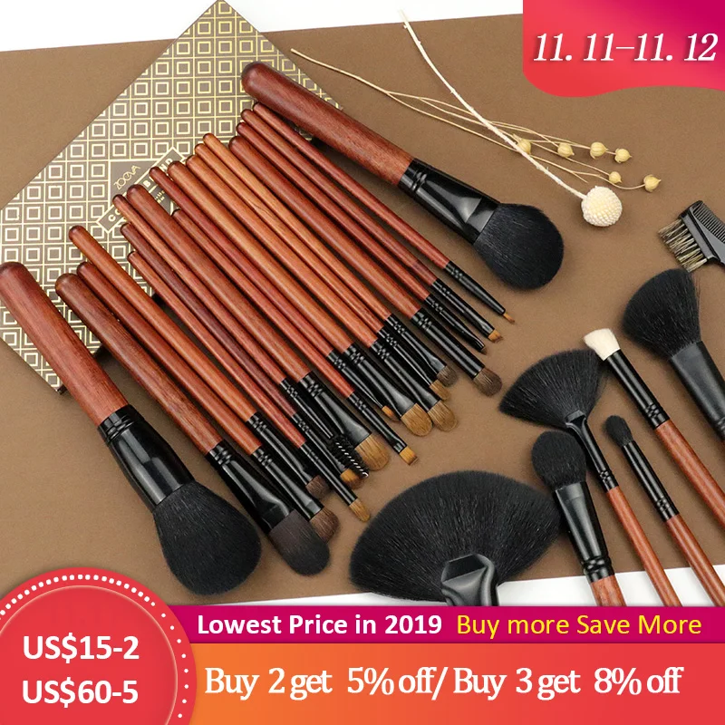 Natural Goat Hair Makeup Brush Set for Eye Shadow Face Powder Blush Contour Blending Brush Eye Smudge Shader pinceaux maquilla
Natural Goat Hair Makeup Brush Set for Eye Shadow Face Powder Blush Contour Blending Brush Eye Smudge Shader pinceaux maquilla