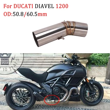 Exhaust For DUCATI DIAVEL 1200 Motorcycle 60mm 51mm Escape Modified Middle Tube Link Pipe escapamento de moto Without Muffller
Exhaust For DUCATI DIAVEL 1200 Motorcycle 60mm 51mm Escape Modified Middle Tube Link Pipe escapamento de moto Without Muffller