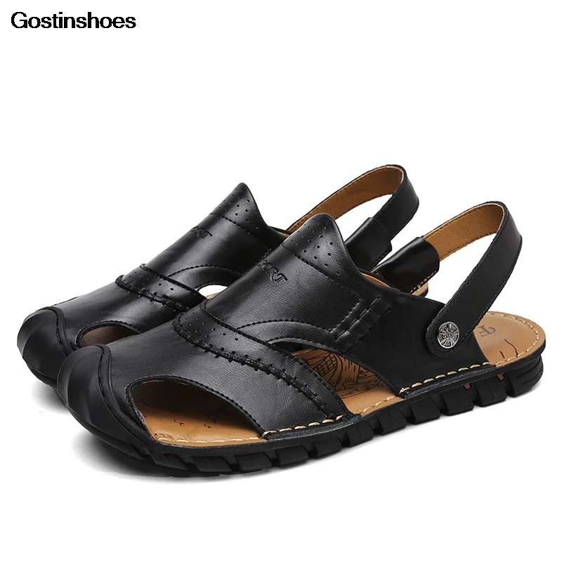 Man Shoes Genuine Leather Man Sandals Closed Toe Summer Casual Shoes Sandalias Hombre Cuero Sandalias Para Hombre
Man Shoes Genuine Leather Man Sandals Closed Toe Summer Casual Shoes Sandalias Hombre Cuero Sandalias Para Hombre