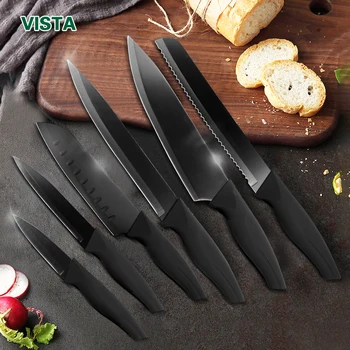 Chef knife Kitchen Knives set Chef 7CR17 440C Stainless Steel Non Stick Blade Bread Slicer Utility Santoku Knives 6 Pieces Set
Chef knife Kitchen Knives set Chef 7CR17 440C Stainless Steel Non Stick Blade Bread Slicer Utility Santoku Knives 6 Pieces Set